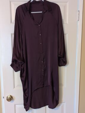 Oversized Italian Satin Shirt